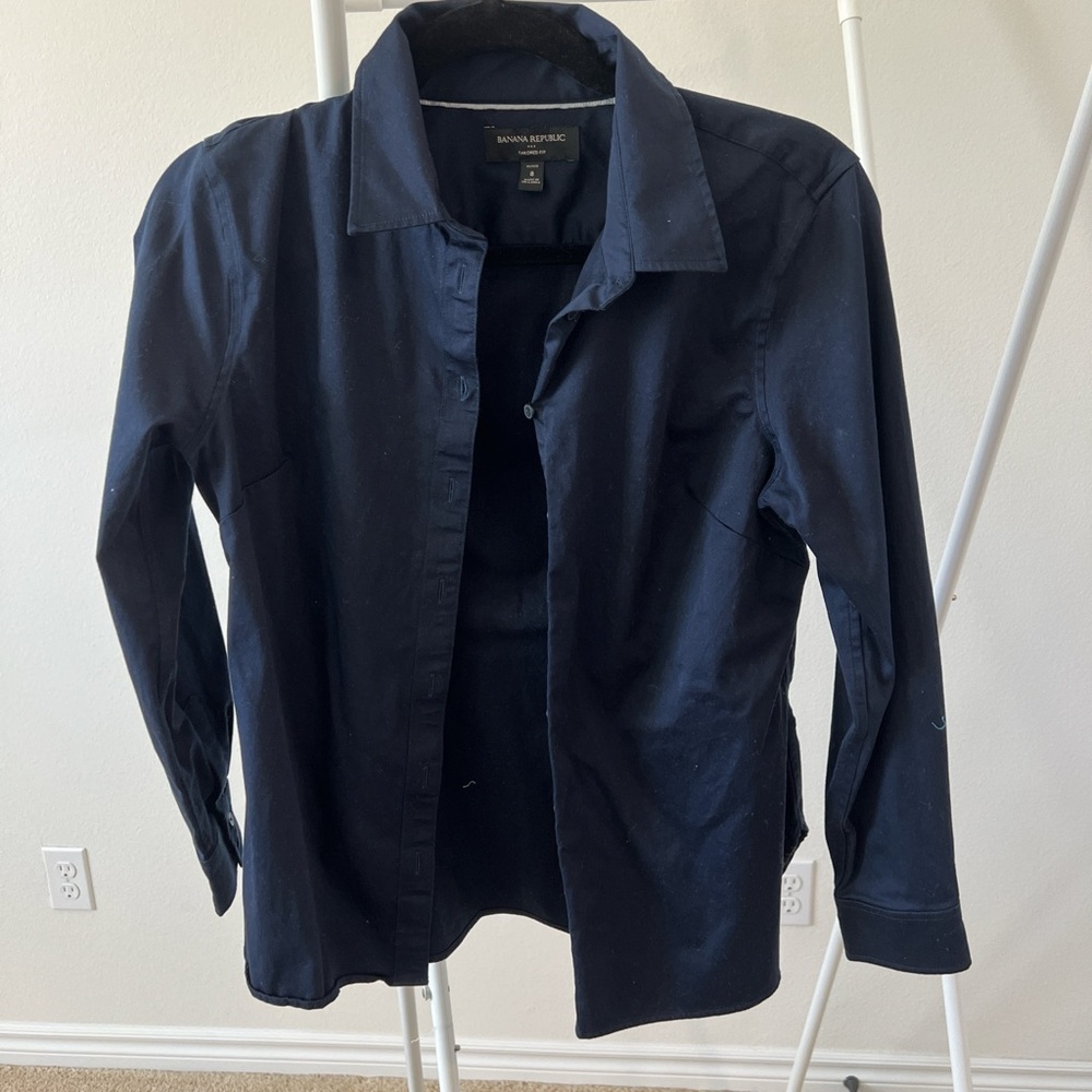 Banana Republic Tailored Navy Shirt